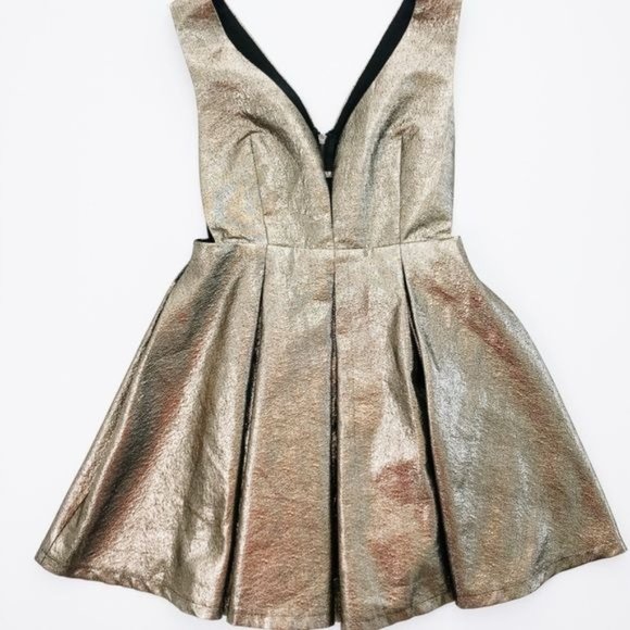 NastyGal Metallic Side Split Mini Dress SEE DETAIL